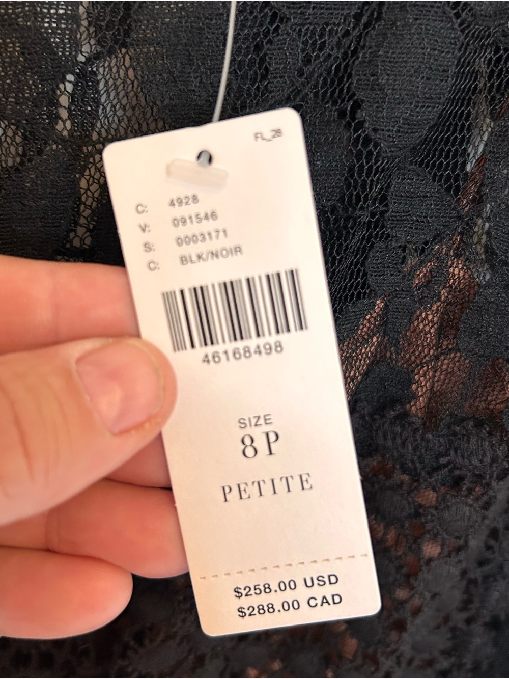 Anthropologie Black Lace Cocktail Dress NWT - Picture 4 of 10